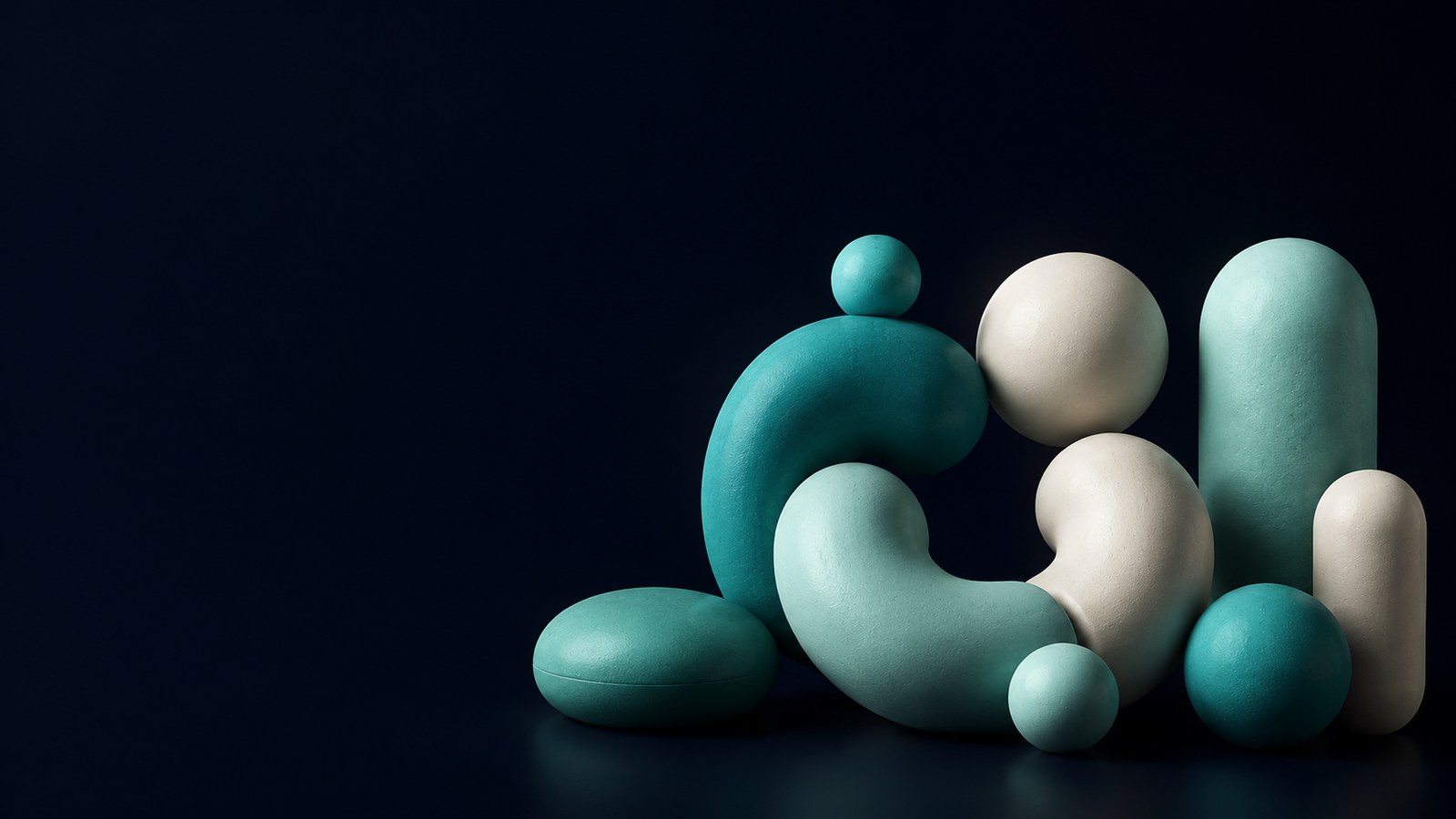 Conceptual MFB illustration of individual rounded forms coming together