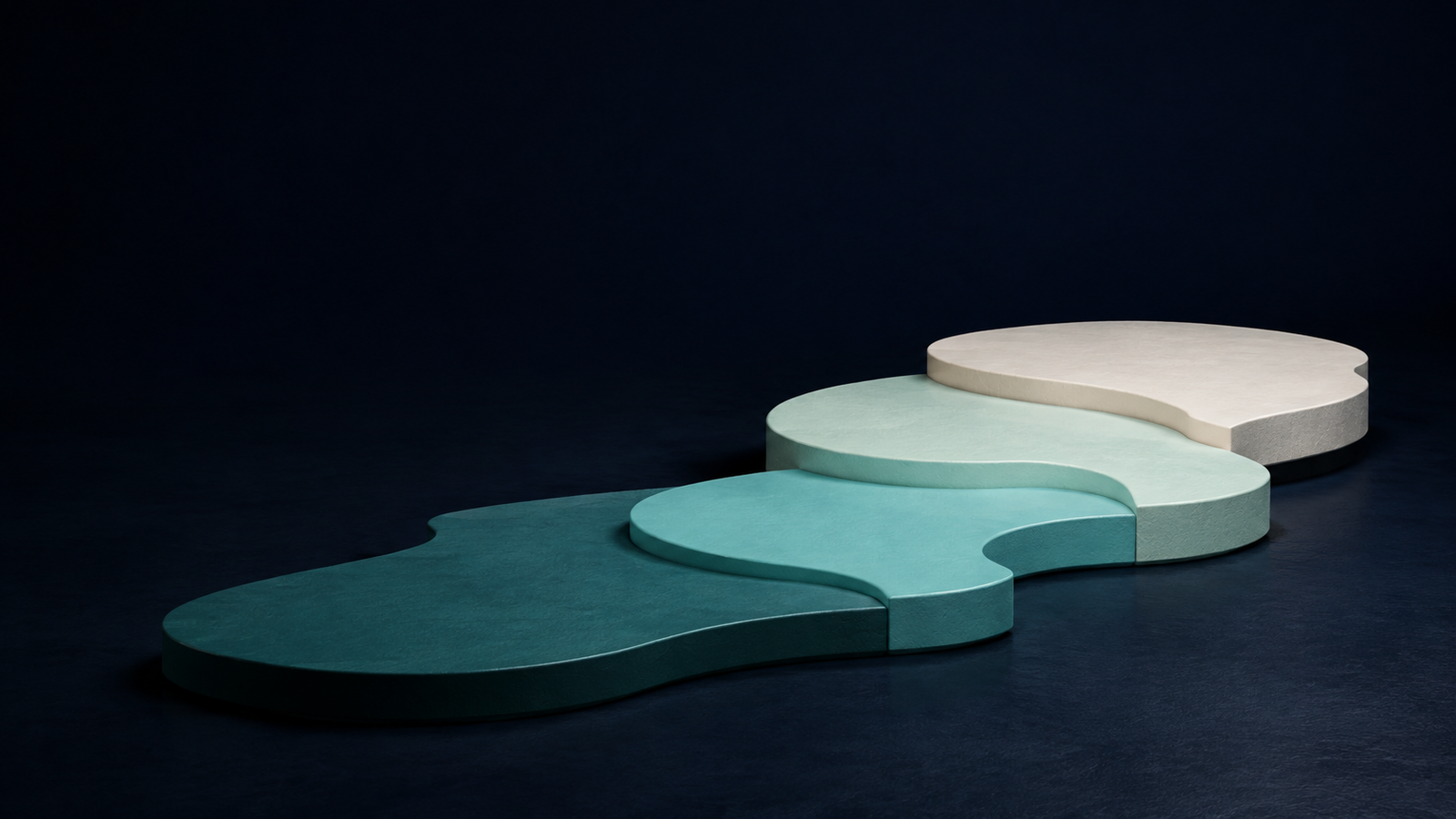 Conceptual MFB illustration of a sculptural stepped pathway representing the journey from plan to market